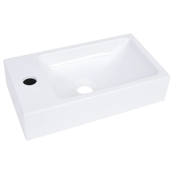 vidaXL Wash Basin 400x220x90 mm SMC White - Image 2
