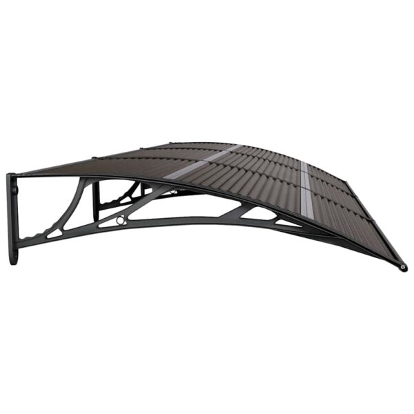 vidaXL Door Canopy Black 300x100 cm Polycarbonate - Image 5