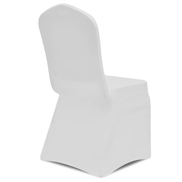 vidaXL 100 pcs Stretch Chair Covers White - Image 4