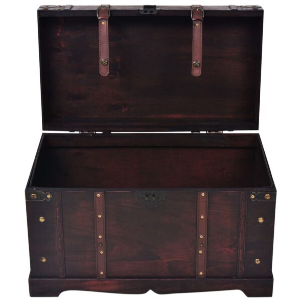 vidaXL Vintage Treasure Chest Wood 66x38x40 cm - Image 4