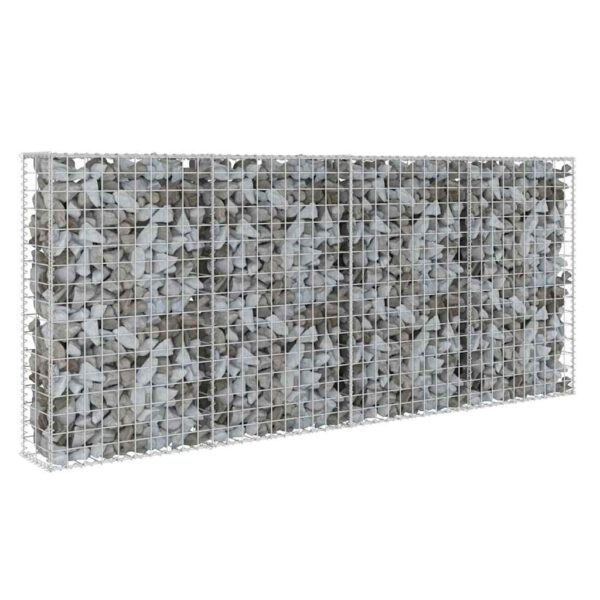 vidaXL Gabion Wall with Covers Galvanised Steel 200x20x85 cm - Image 2