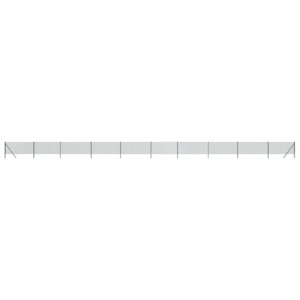 vidaXL Chain Link Fence Green 1x25 m - Image 2