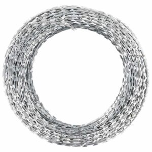 vidaXL BTO-22 Clipped Concertina Razor Wire Galvanised Steel 150 m