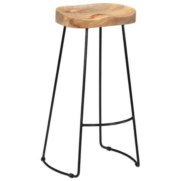 vidaXL Gavin Bar Stools 2 pcs Solid Mango Wood - Image 12