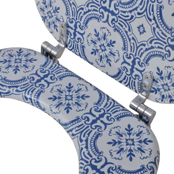 vidaXL Toilet Seat with MDF Lid Porcelain Design - Image 6