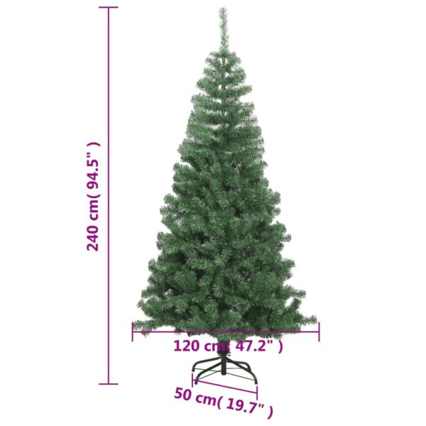 vidaXL Artificial Christmas Tree L 240 cm Green - Image 6