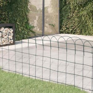 vidaXL Garden Border Fence Powder-coated Iron 10x0.65 m