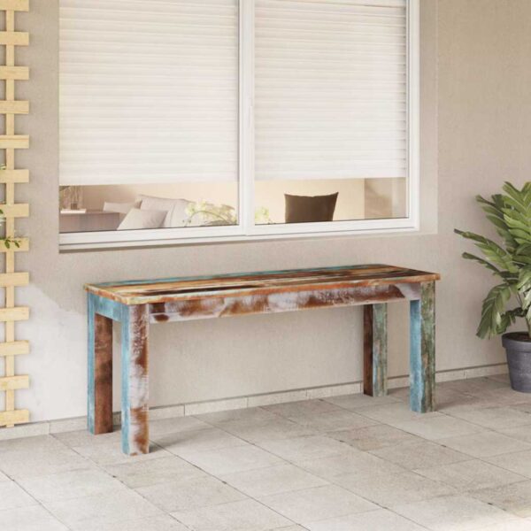 vidaXL Bench Solid Reclaimed Wood 110x35x45 cm - Image 1