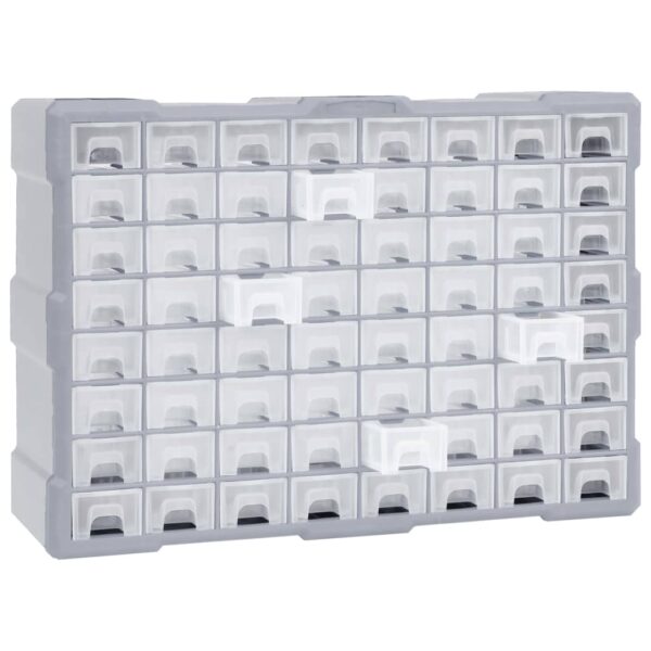 vidaXL Multi-drawer Organiser with 64 Drawers 52x16x37.5 cm - Image 2