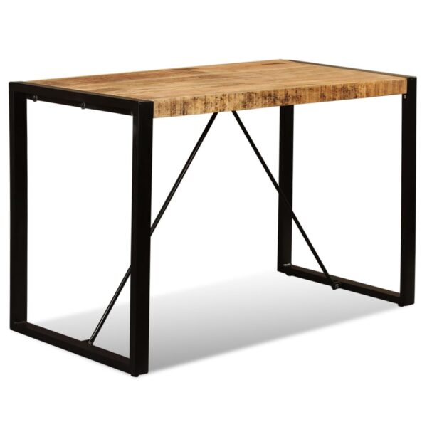 vidaXL Dining Table Solid Rough Mango Wood 120 cm - Image 8
