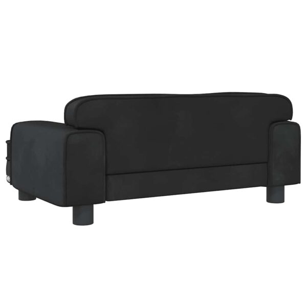 vidaXL Dog Bed Black 70x45x30 cm Velvet - Image 5