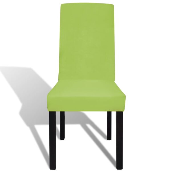 vidaXL Straight Stretchable Chair Cover 6 pcs Green - Image 3