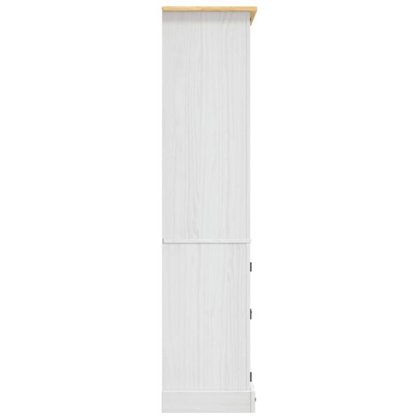 vidaXL Cupboard Mexican Pine Corona Range White 80x40x170 cm - Image 8
