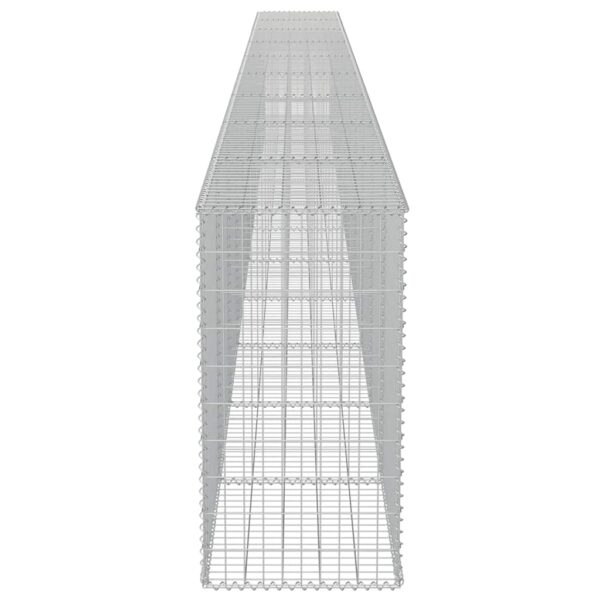 vidaXL Gabion Wall with Covers Galvanised Steel 900x50x100 cm - Image 6