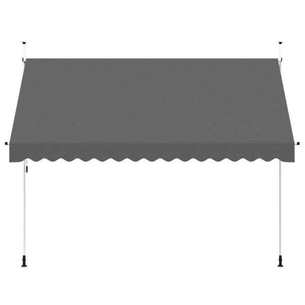 vidaXL Manual Retractable Awning 350 cm Anthracite - Image 3