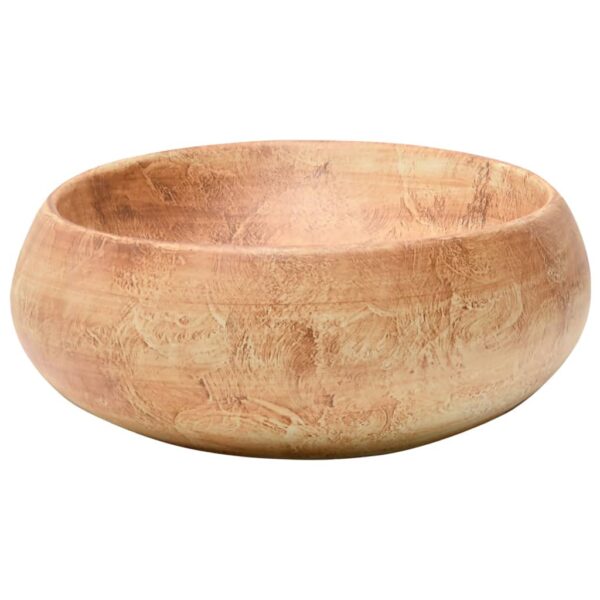 vidaXL Countertop Basin Brown Oval 59x40x15 cm Ceramic - Image 5