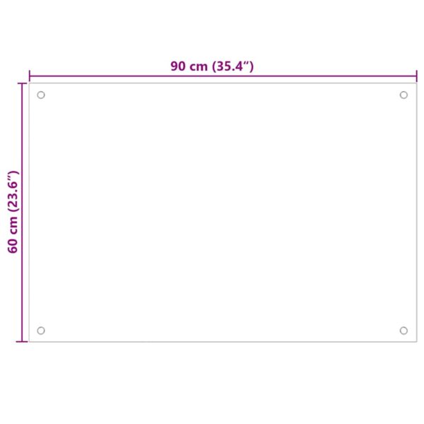 vidaXL Kitchen Backsplash Black 90x60 cm Tempered Glass - Image 10