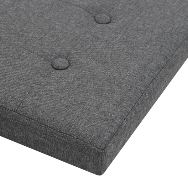 vidaXL Folding Storage Stools 2 pcs Dark Grey Faux Linen - Image 7