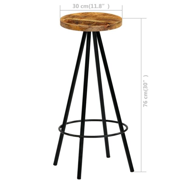 vidaXL Bar Chairs 4 pcs Solid Mango Wood - Image 12