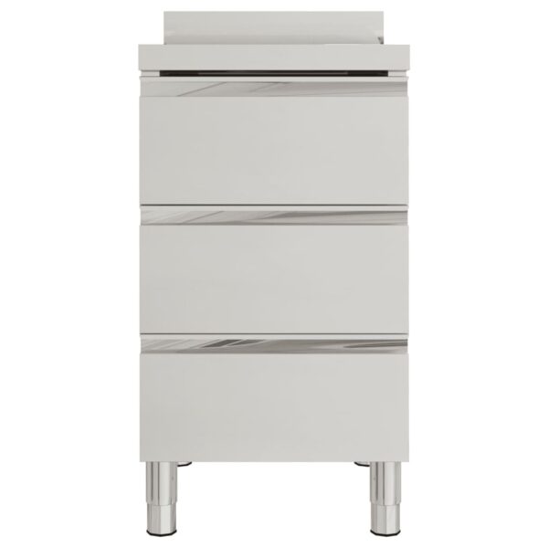 vidaXL Commercial Kitchen Cabinet with 3 Drawers 50x60x96 cm - Image 3