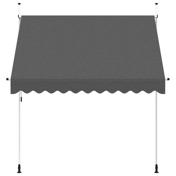 vidaXL Manual Retractable Awning 250 cm Anthracite - Image 3