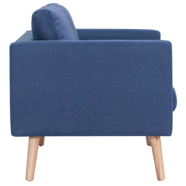 vidaXL 2-Seater Sofa Fabric Blue - Image 5