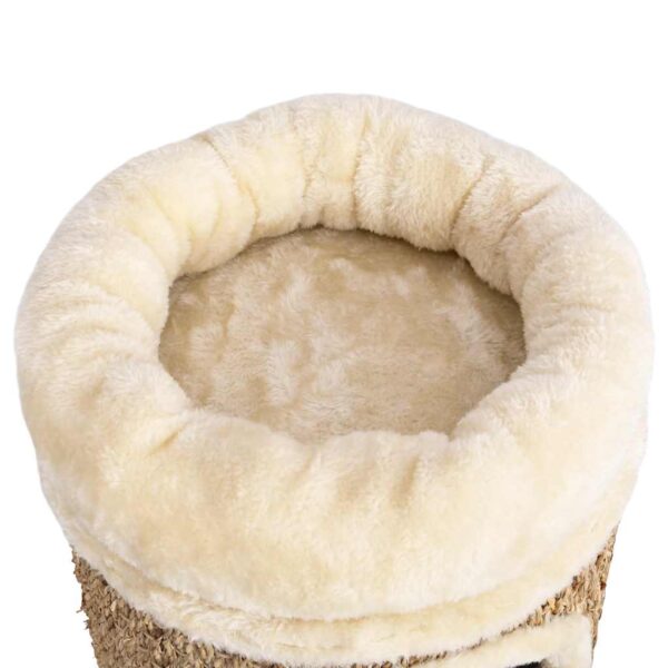 vidaXL Cat House with Luxury Cushion 33 cm Seagrass - Image 6