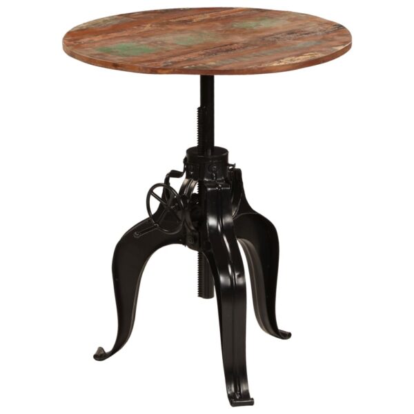 vidaXL Bar Table Solid Reclaimed Wood 75x(76-110) cm - Image 5