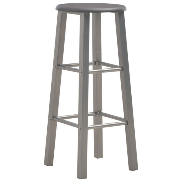 vidaXL Bar Stools 2 pcs Anthracite MDF - Image 2