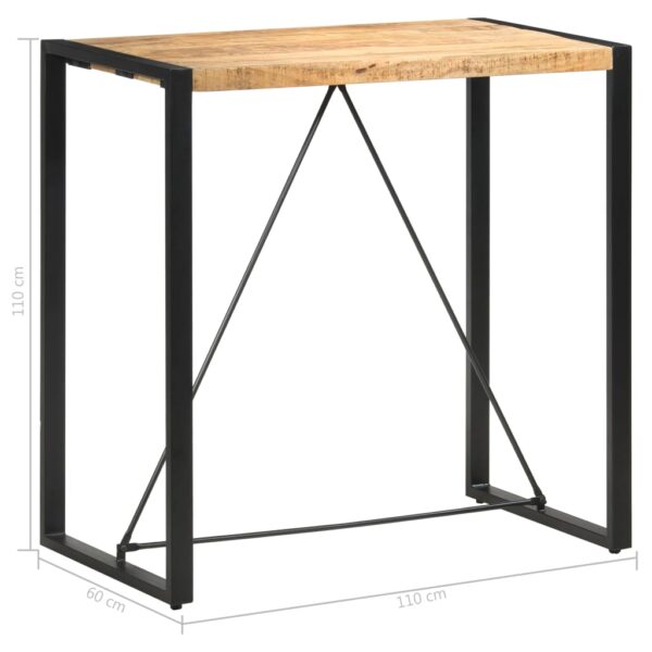 vidaXL Bar Table 110x60x110 cm Solid Mango Wood - Image 5