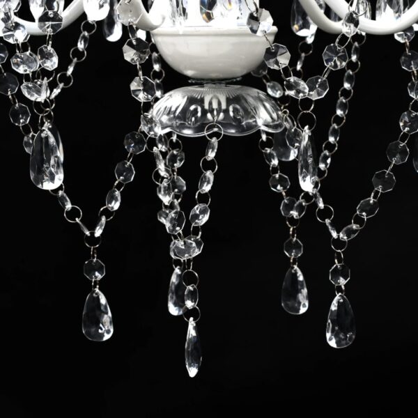 vidaXL Chandelier 5 Bulbs Transparent - Image 6