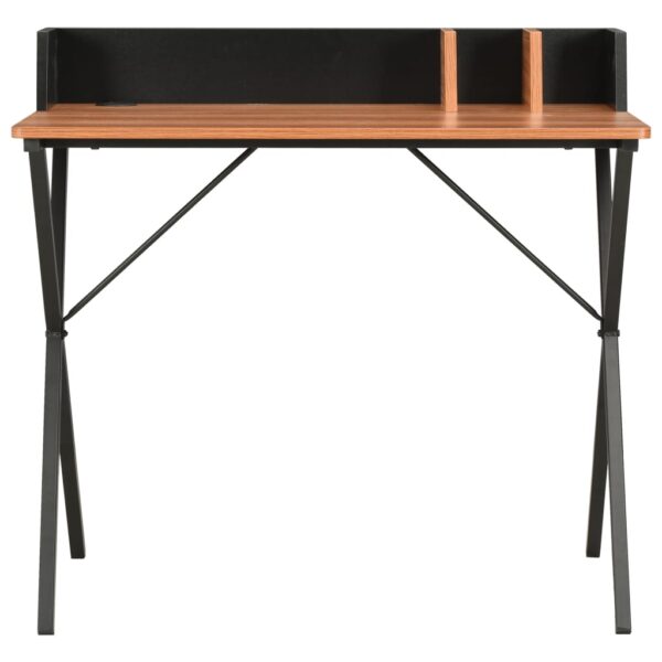 vidaXL Desk Black and Brown 80x50x84 cm - Image 2