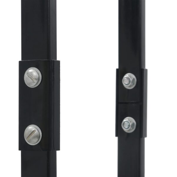 vidaXL Firewood Rack Black 80x25x200 cm Steel - Image 6