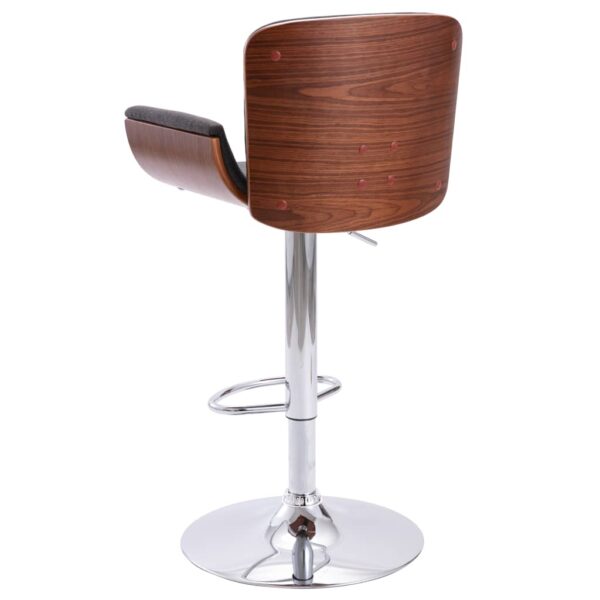 vidaXL Bar Stool Grey Fabric - Image 4