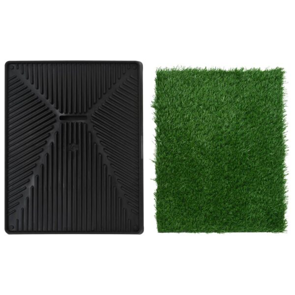 vidaXL Pet Toilet with Tray & Faux Turf Green 63x50x7 cm WC - Image 5