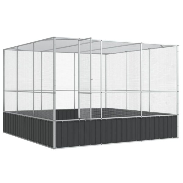vidaXL Aviary Silver 311x307x212 cm Steel - Image 7