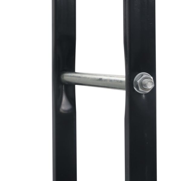 vidaXL Firewood Rack Black 100x25x200 cm Steel - Image 6