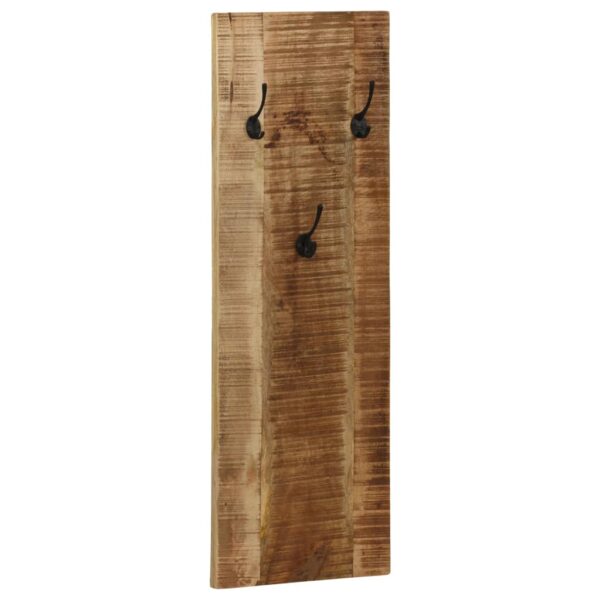 vidaXL Wall-mounted Coat Racks 2 pcs Solid Mango Wood 36x110x3 cm - Image 11