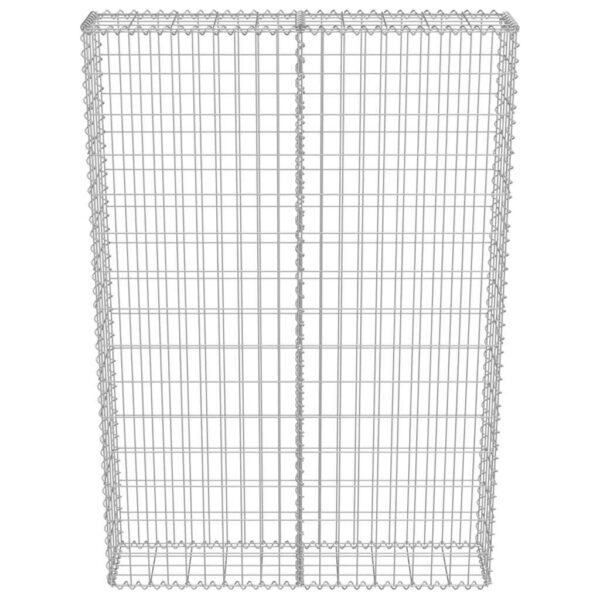 vidaXL Gabion Wall with Covers Galvanised Steel 100x20x150 cm - Image 5