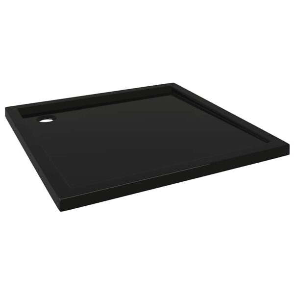 vidaXL Square ABS Shower Base Tray Black 80x80 cm - Image 2