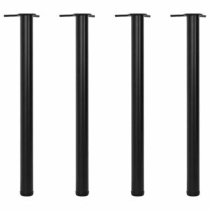 vidaXL 4 Height Adjustable Table Legs Black 870 mm