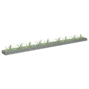 vidaXL Gabion Raised Bed Galvanised Steel 360x30x10 cm