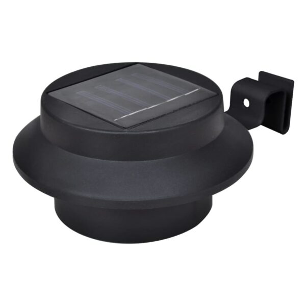 vidaXL Outdoor Solar Fence Lamps 12 pcs LED Black - Image 3
