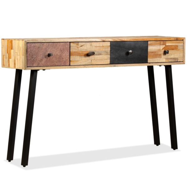 vidaXL Console Table 120x30x76 cm Solid Reclaimed Teak - Image 14