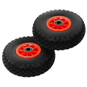 vidaXL Sack Truck Wheels 2 pcs Solid PU 3.00-4