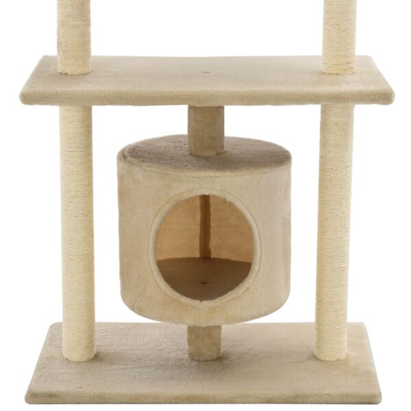 vidaXL Cat Tree with Sisal Scratching Posts 95 cm Beige - Image 7
