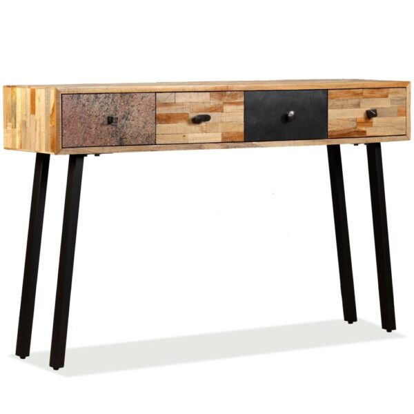 vidaXL Console Table 120x30x76 cm Solid Reclaimed Teak - Image 12