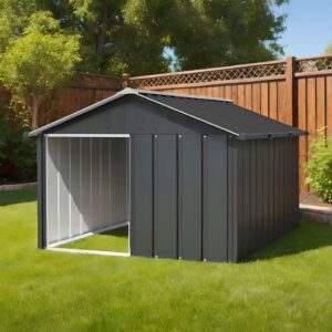 vidaXL Dog House Anthracite 116.5x153x81.5 cm Galvanised Steel