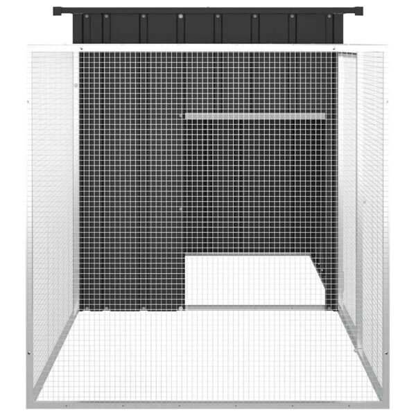 vidaXL Chicken Cage Anthracite 200x91x100 cm Galvanised Steel - Image 4