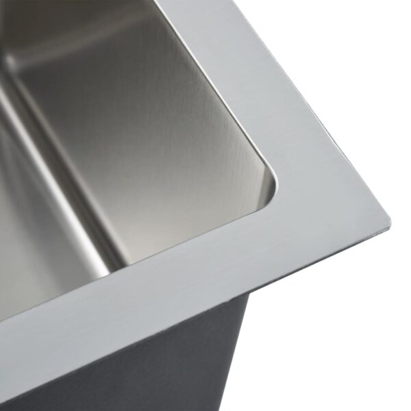 vidaXL Handmade Kitchen Sink Stainless Steel - Image 6